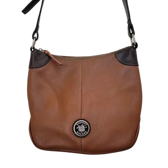 Dooney & Bourke Caramel Brown Pebble Leather Shoulder Crossbody Bag Purse - Picture 2 of 16